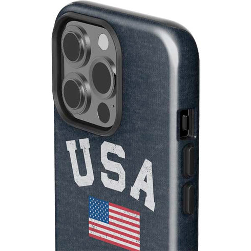 USA with American Flag iPhone 15 Pro Impact Case